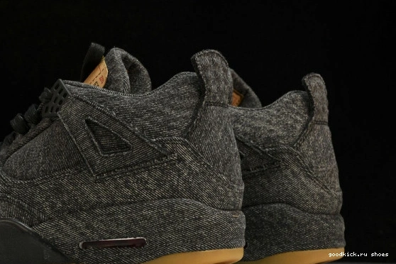 NRG - AO2571-001 AO2571-001 Air Black Levis Retro 4  Levis Denim Jordan 0209